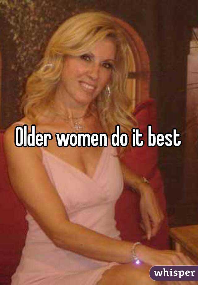 Older women do it best image