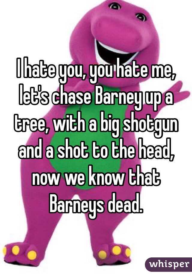i love you i hate you barney