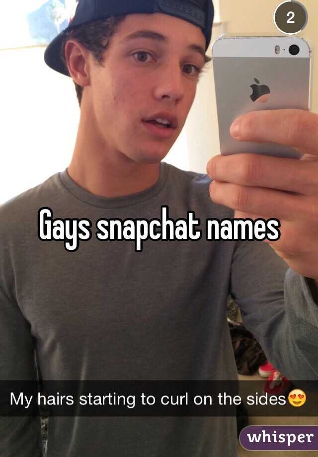 best gay snapchat names