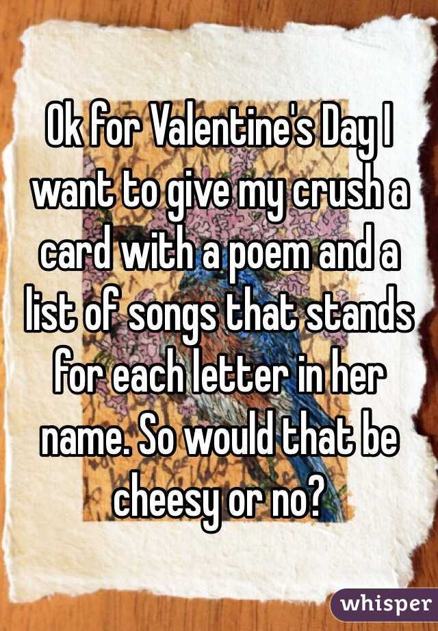 Valentines letter for my crush