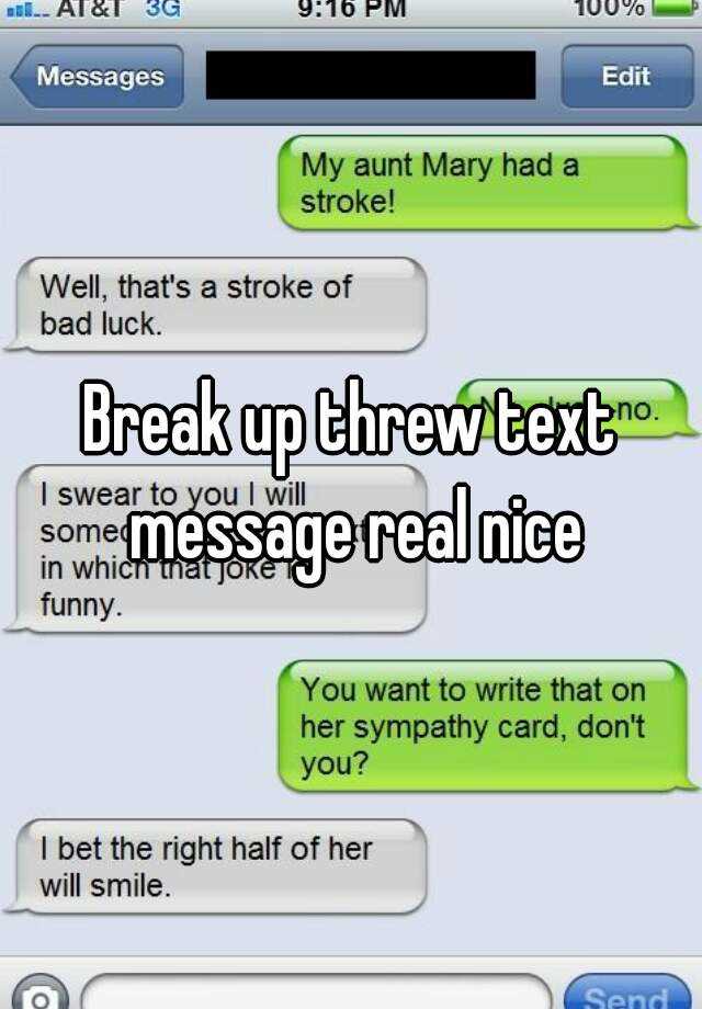 Polite break up messages