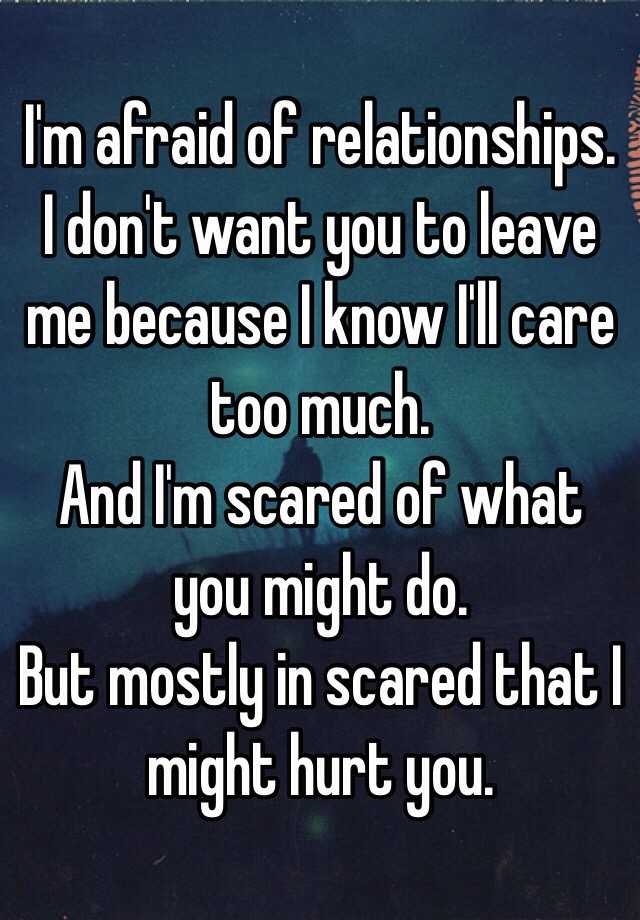 what are you afraid of in a relationship