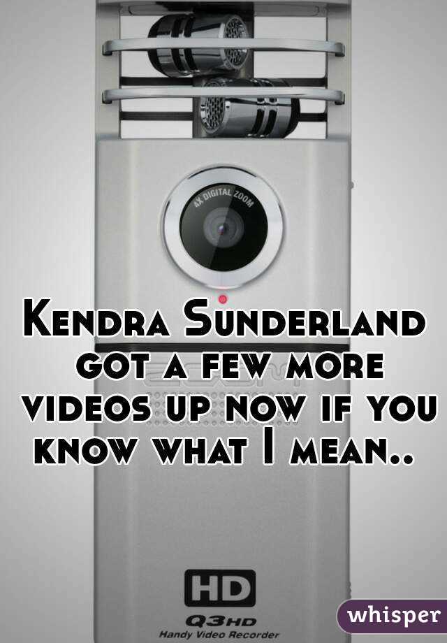 Kendra sunderland now
