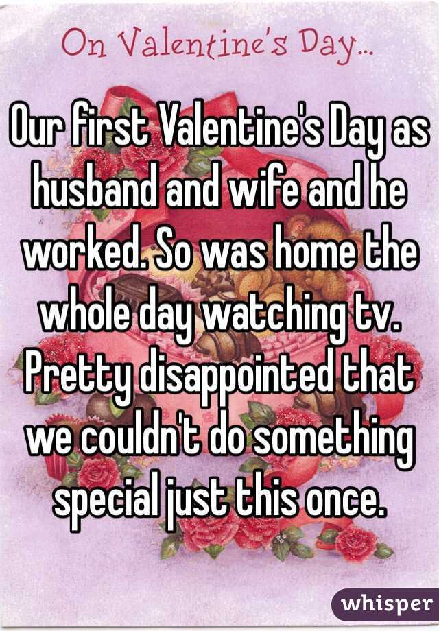 first valentine's day with husband