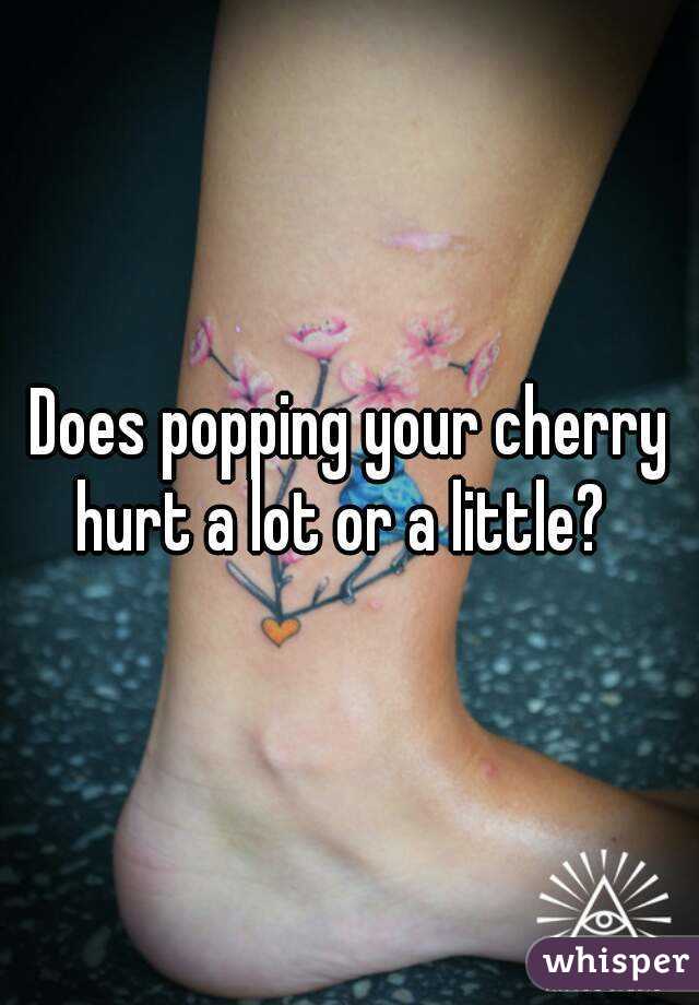 Does Popping Your Cherry Hurt