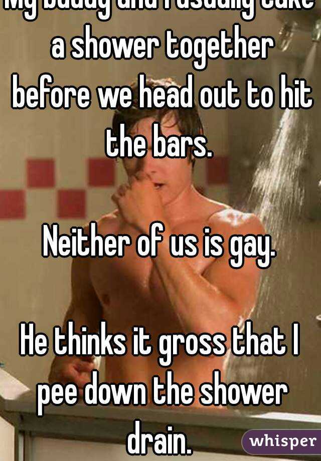 Gays taking a shower together