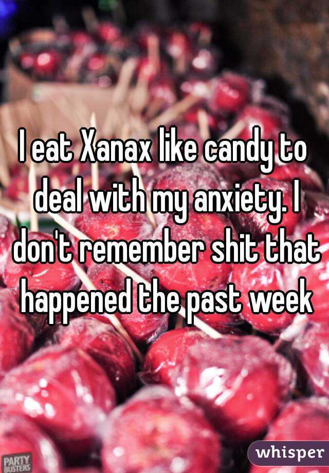 Xanax eating food on