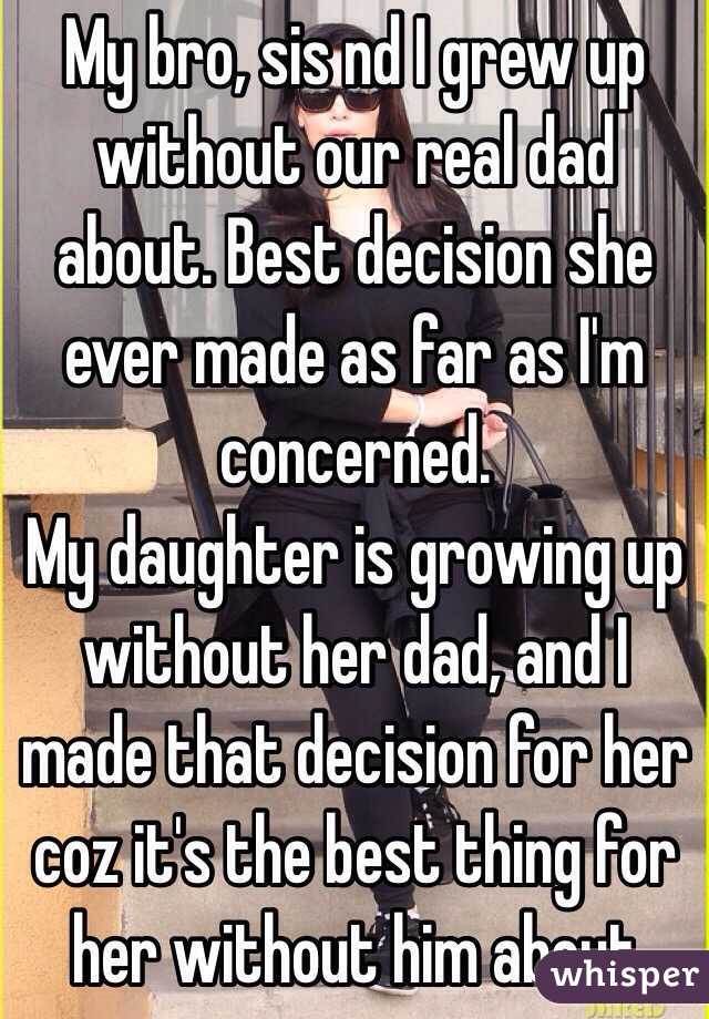 growing up without a father