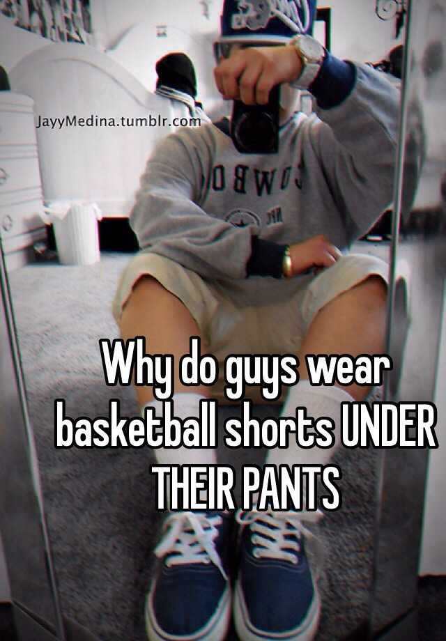 gym shorts under jeans