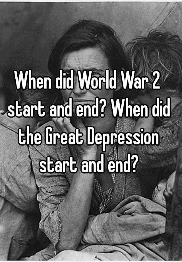 When Did World War 2 Start And End