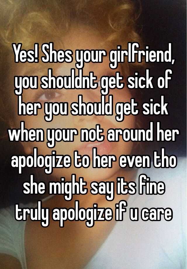 what to say to a sick girlfriend