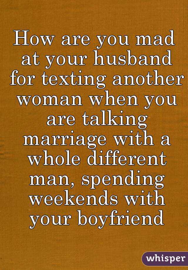 Texting another woman while married