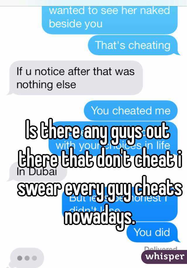 Guys cheat on who 6 Types
