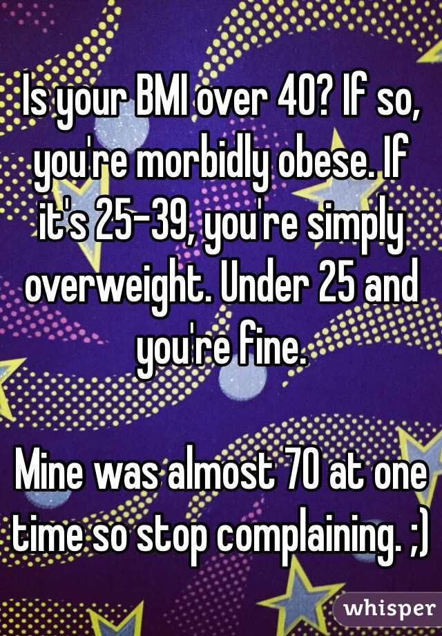 What Is Considered Morbidly Obese Chart