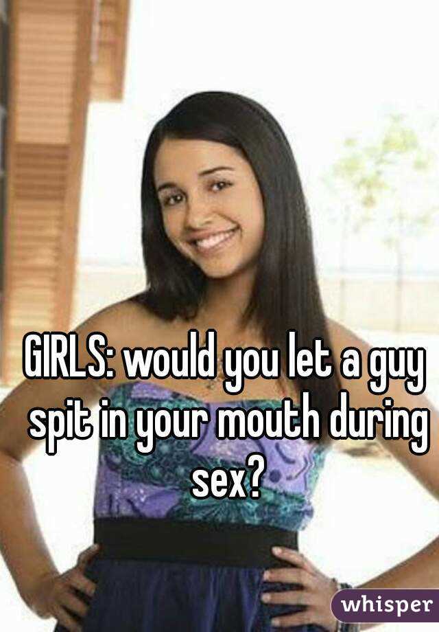 Guy spits girls mouth