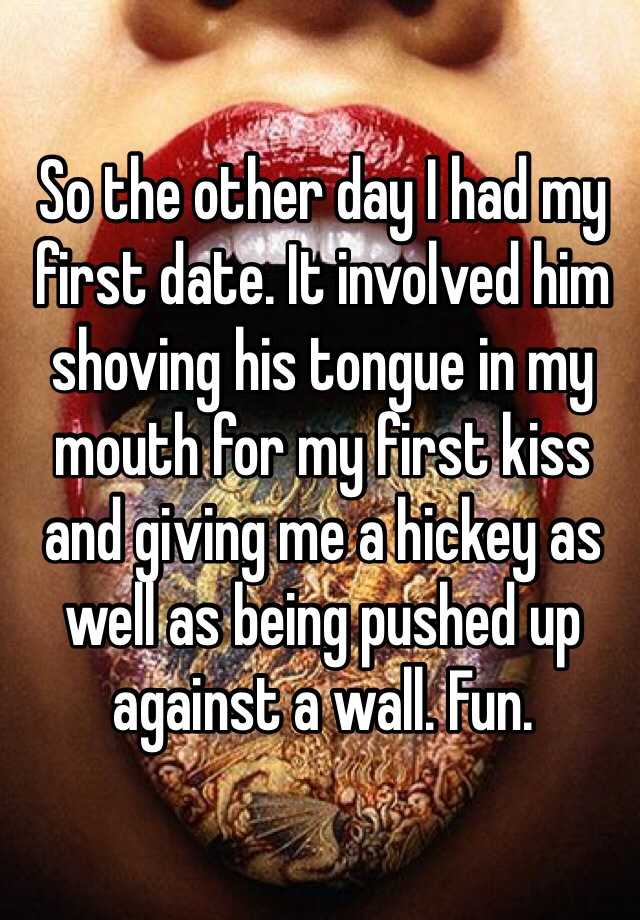 tongue kiss on first date