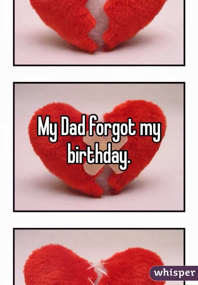 forgot my birthday