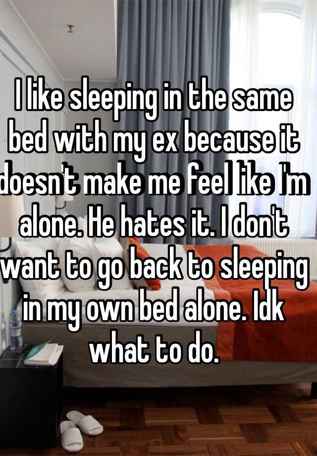 should i sleep with my ex