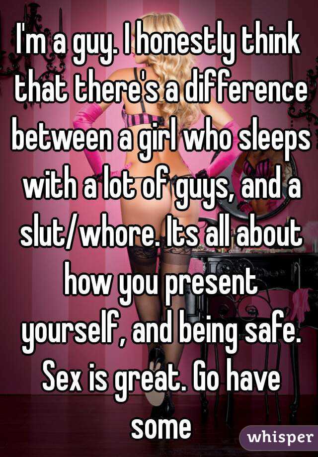 The difference between a slut and a whore