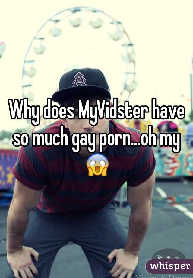 Why does MyVidster have so much gay porn...oh my ðŸ˜±