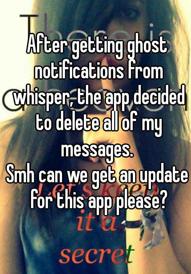 how to delete messages on whisper app