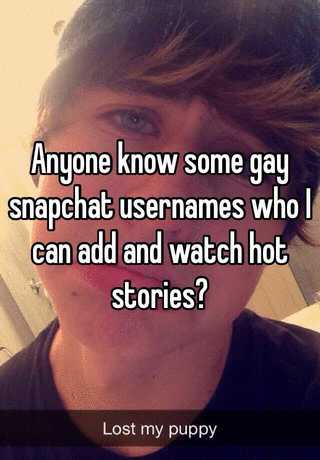gay snapchat username stories