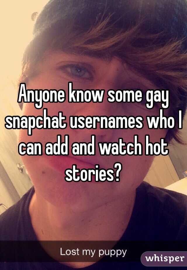 gay snapchat names with stories
