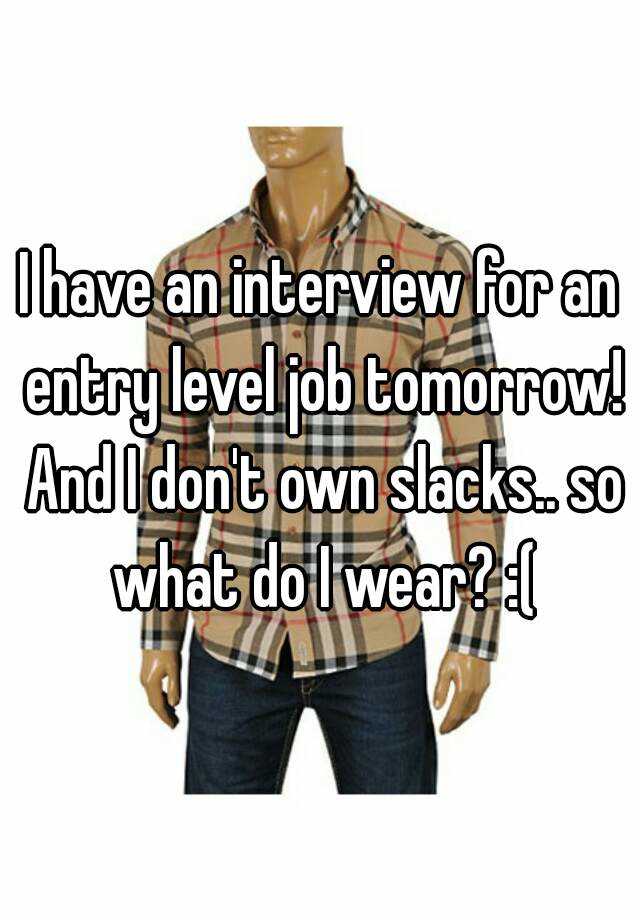 entry level job interview attire