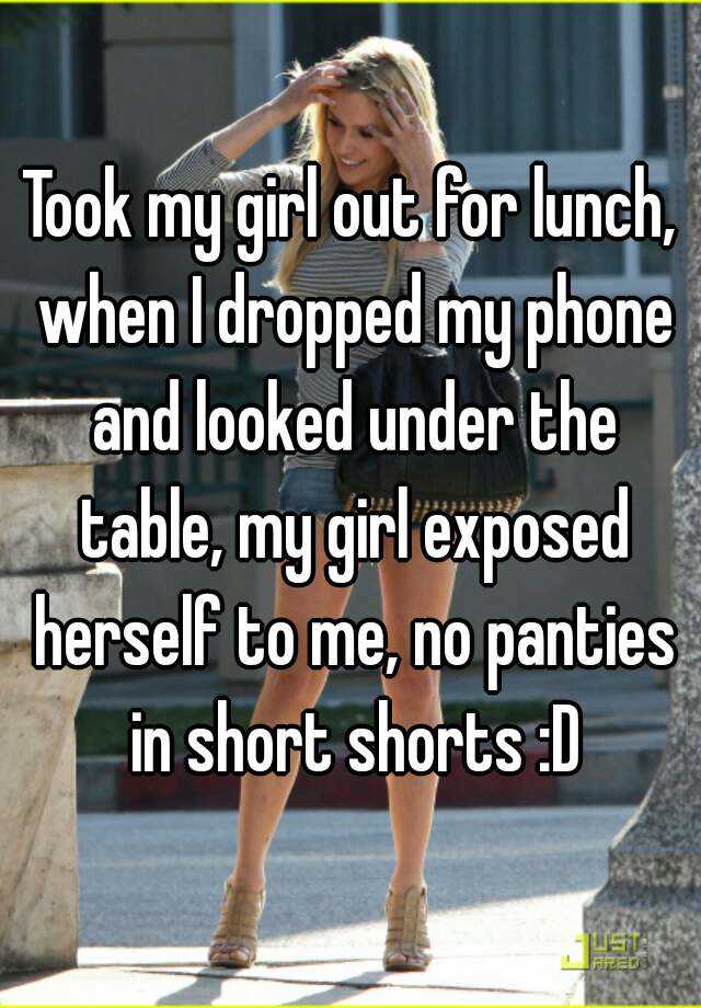 Girls panties exposed