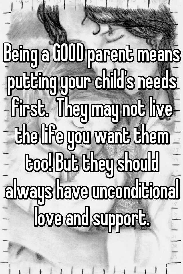 what it means to be a good parent