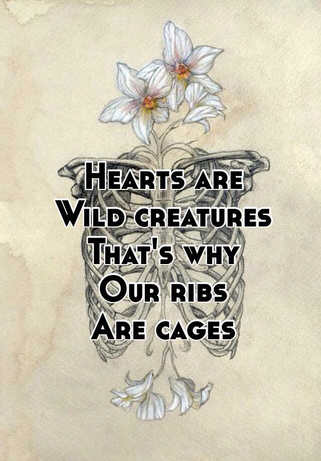 hearts are wild creatures that
