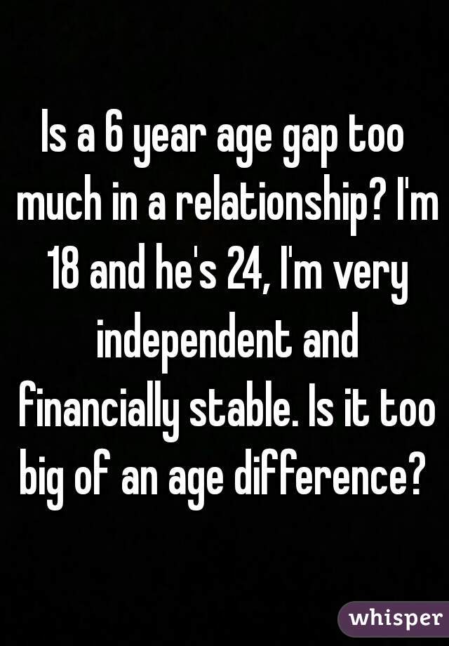 Whats too big of an age gap in a relationship