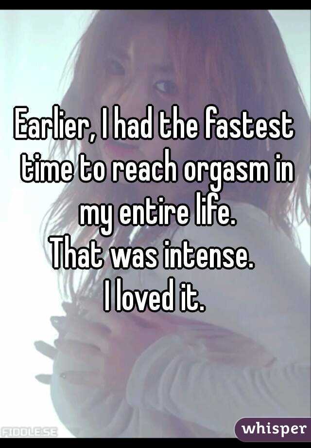 Time to reach orgasm