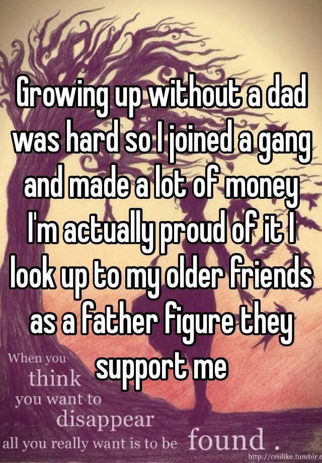 growing up without a father figure