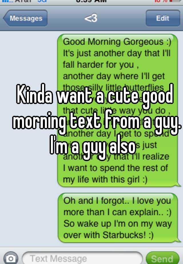 Morning texts to a guy