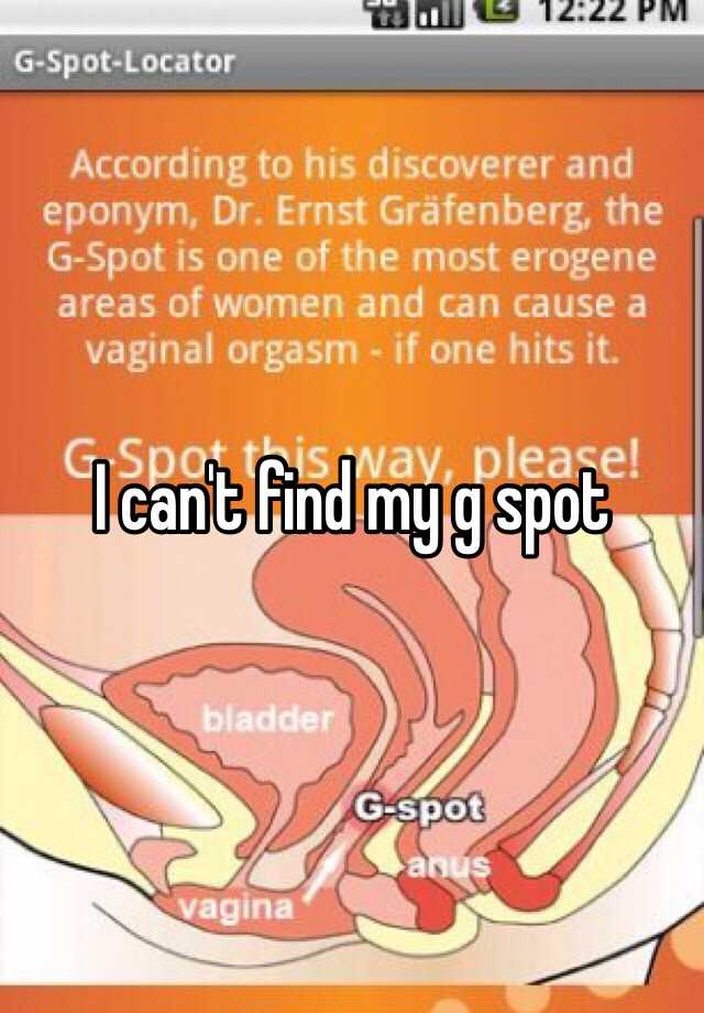 Cant find my g spot i How can