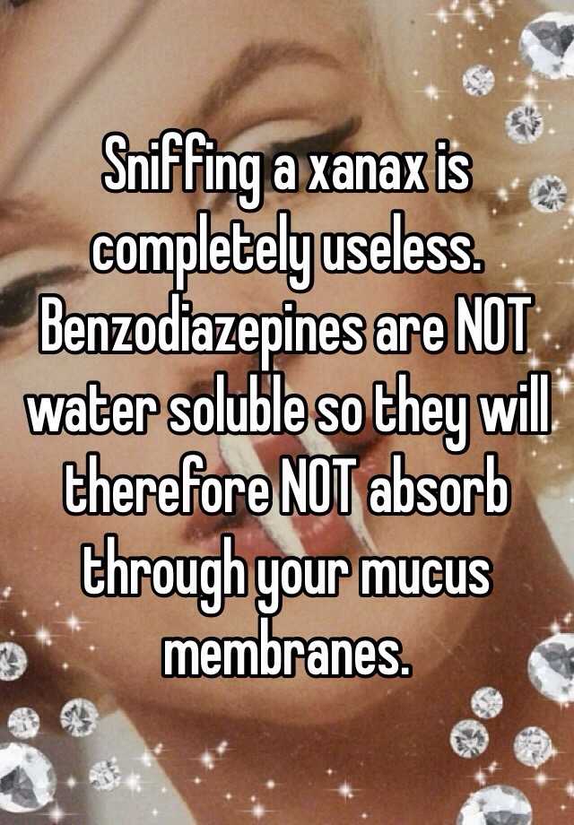 Are xanax water soluble