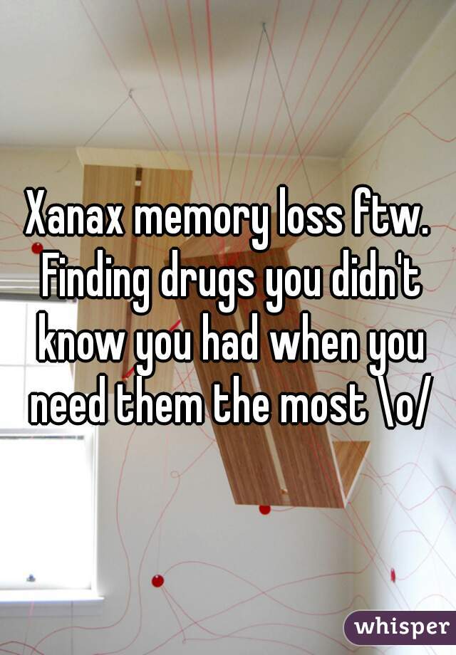 memory loss with xanax