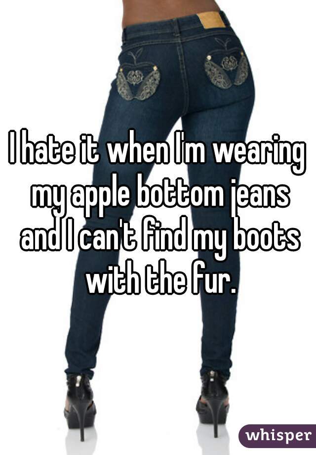 apple jeans boots with the fur