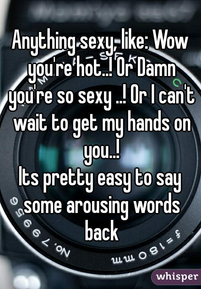 Sexy words some List of