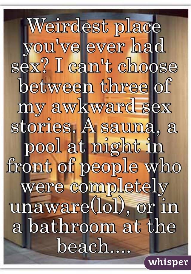 Sauna sex stories