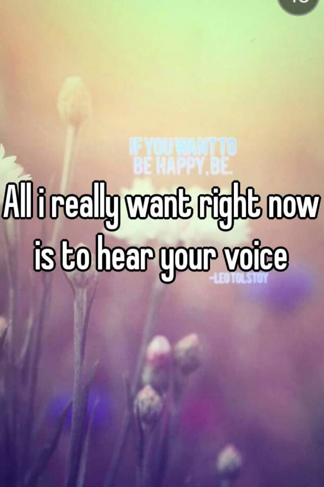 all-i-really-want-right-now-is-to-hear-your-voice