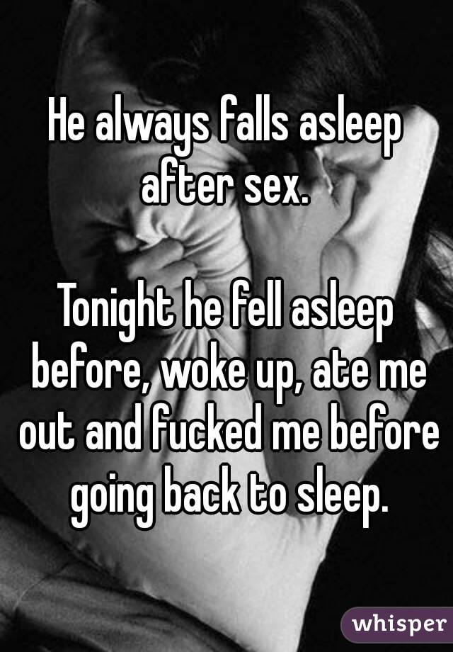 Wife falls asleep bef