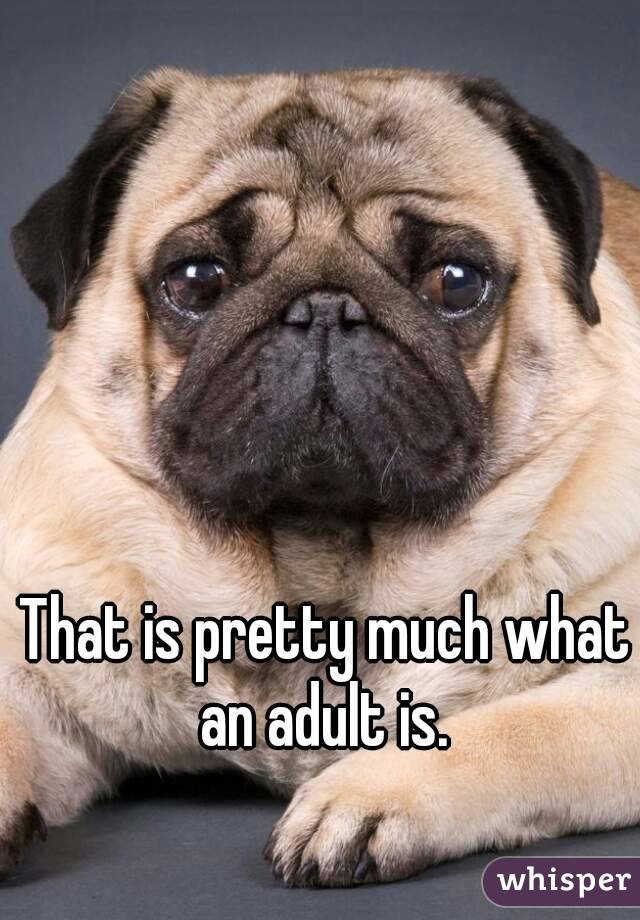 That is pretty much what an adult is. 