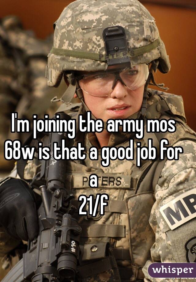 68w mos civilian jobs