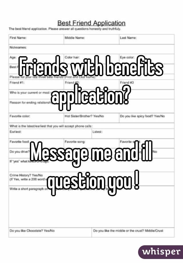 Application friends with benefits How to