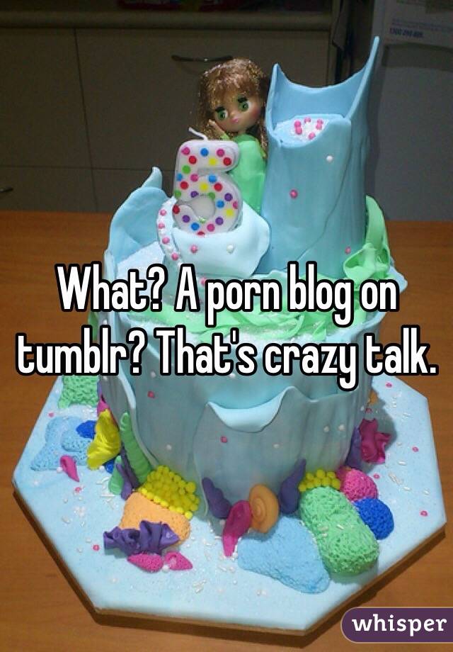 What? A porn blog on tumblr? That's crazy talk.