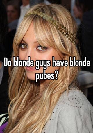 Do Blonde Guys Have Blonde Pubes