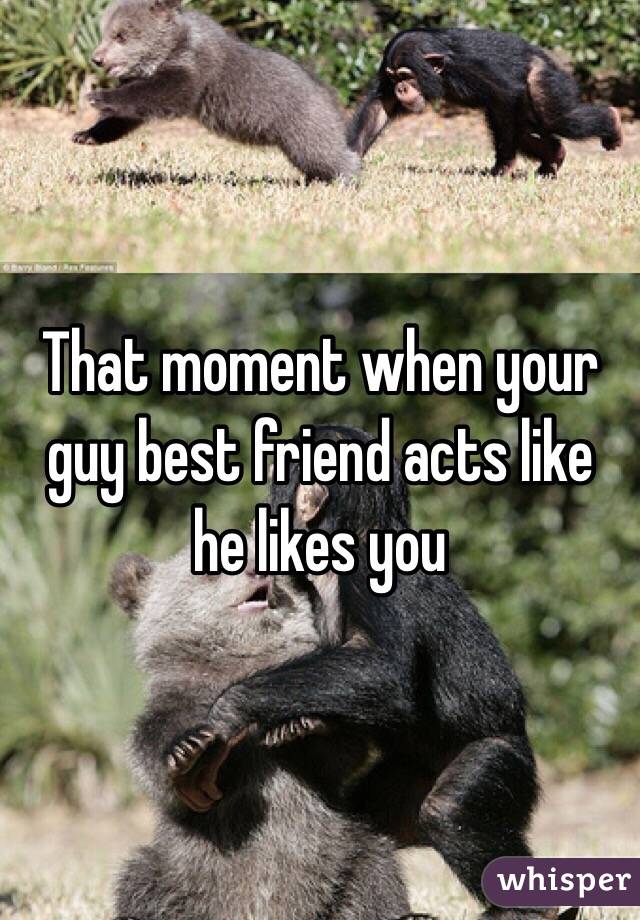 When a guy friend likes you