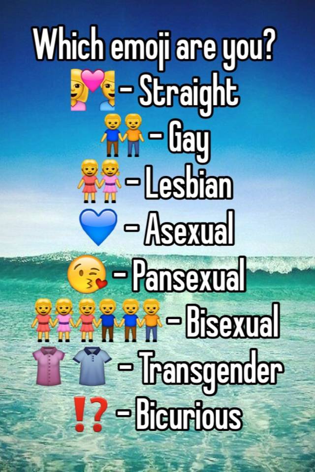 Which Emoji Are You Straight Gay Lesbian Asexual Pansexual Bisexual Transgender ⁉